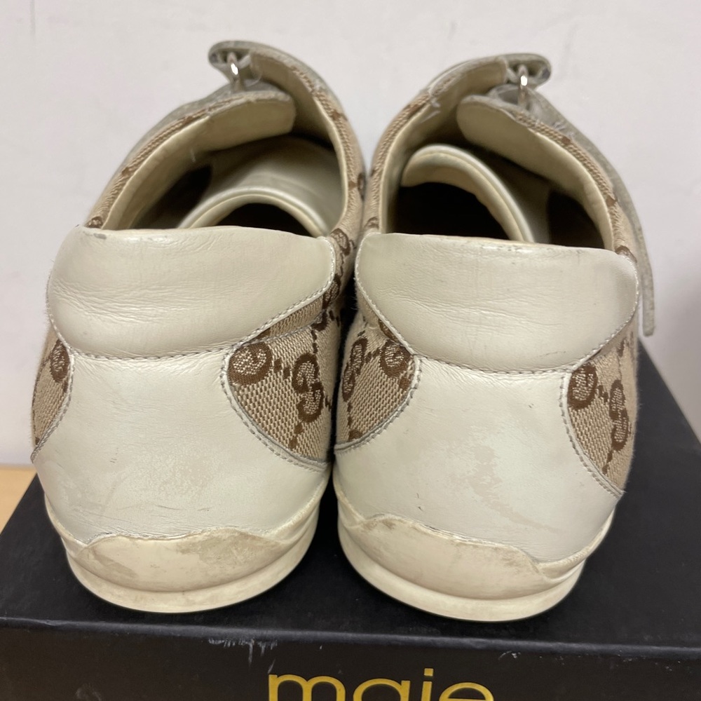 GG Canvas & Leather Velcro Sneakers - Picture 3 of 8